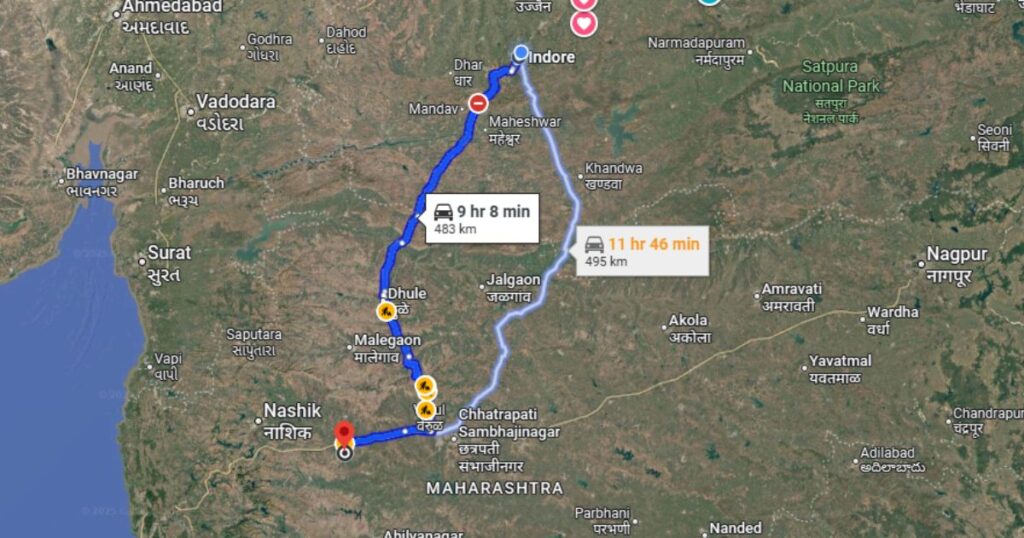 Indore to Shirdi Car Rental service