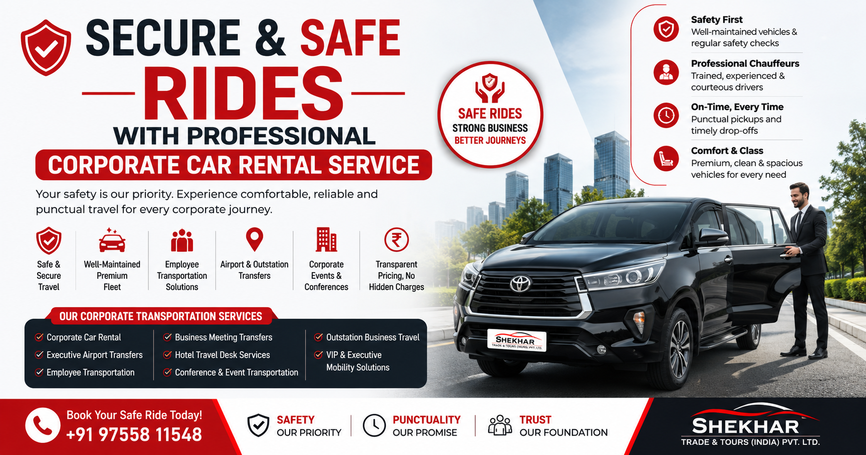 Secure & Safe Rides with Professional Corporate Car Rental Services